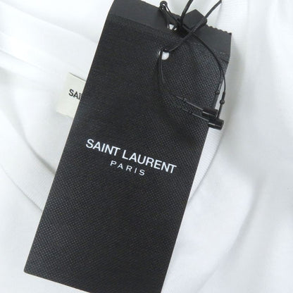 Saint Laurent Paris 2021 464572 100% Cotton Logo Print Crew Neck Short Sleeve
