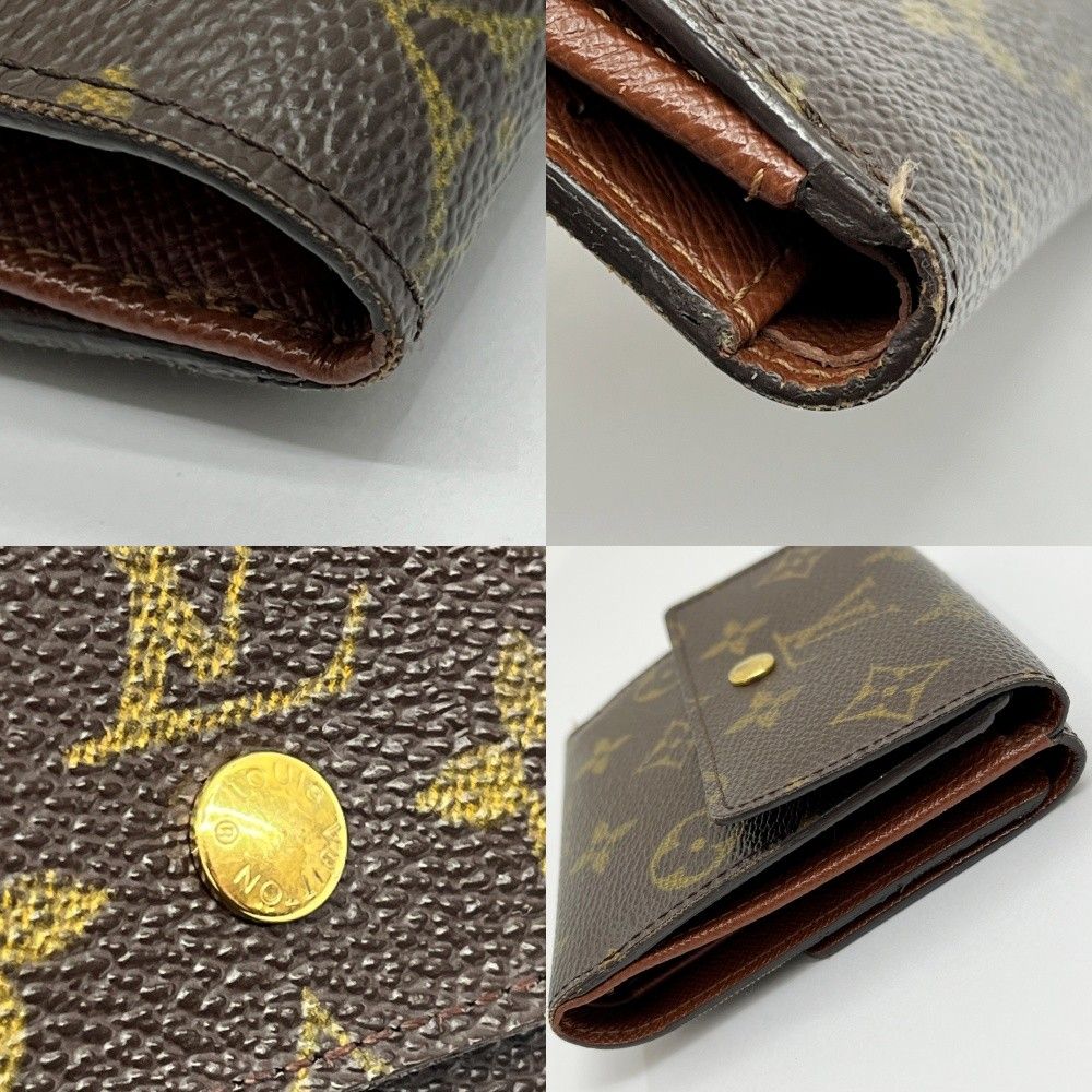 Louis Vuitton Trifold Wallet Monogram Portomonebier Cult Credit M61652 Brown