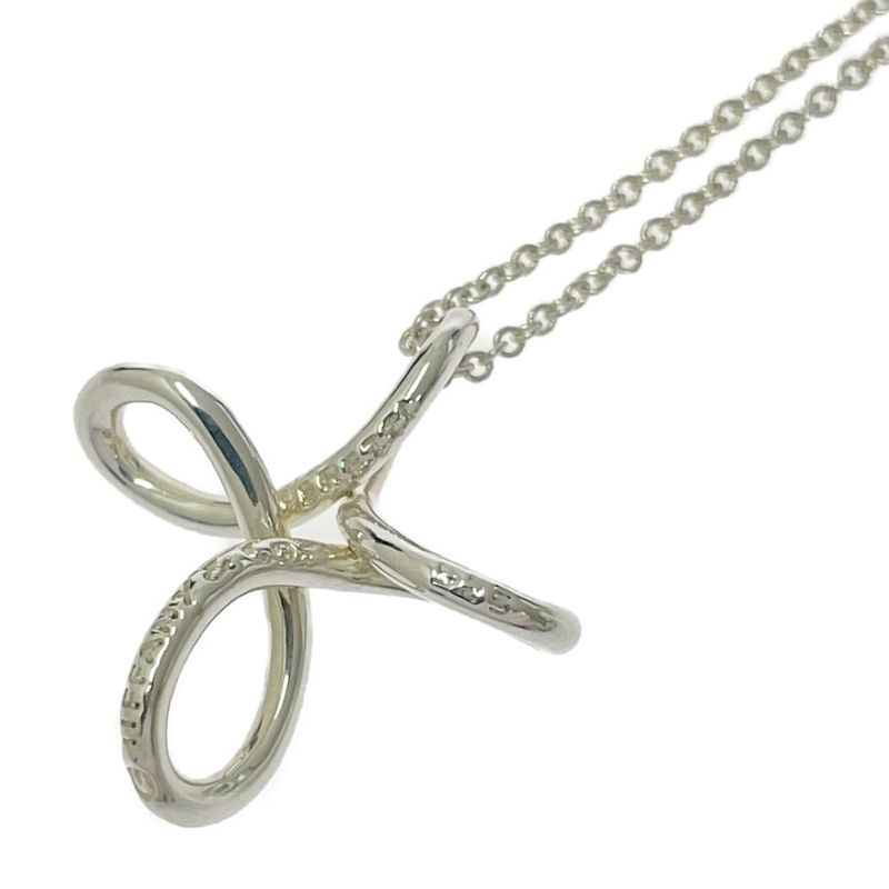 Tiffany & Co Silver Open Cross Necklace 2.6g 925 Engraved 426096 Necklace