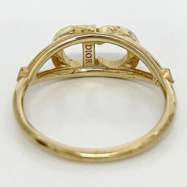 Christian Dior Logo Ring F21236 Gold Excellent Condition