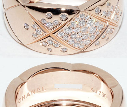 Chanel 18K Beige Gold Ring With 53 Diamonds (approx 044ct) Coco Crush Collection