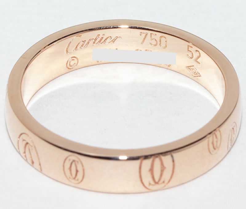 Cartier Ring 18K Pink Gold Happy Birthday Ring SM Logo Cartier Wedding Ring