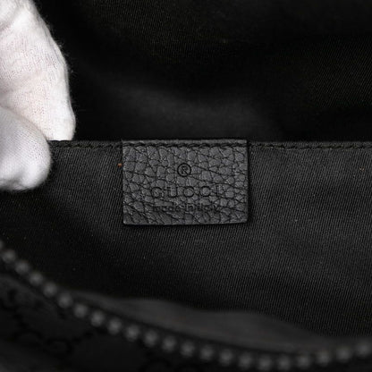 Gucci GG Nylon Belt Bag Waist Bag 509643 Black Nylon Leather Men's Gucci