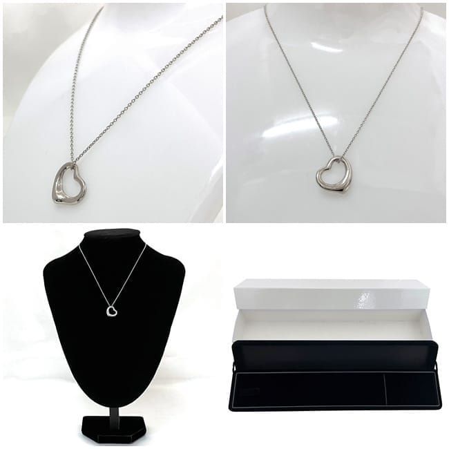 Tiffany & Co Open Heart Necklace Ec22784 Silver