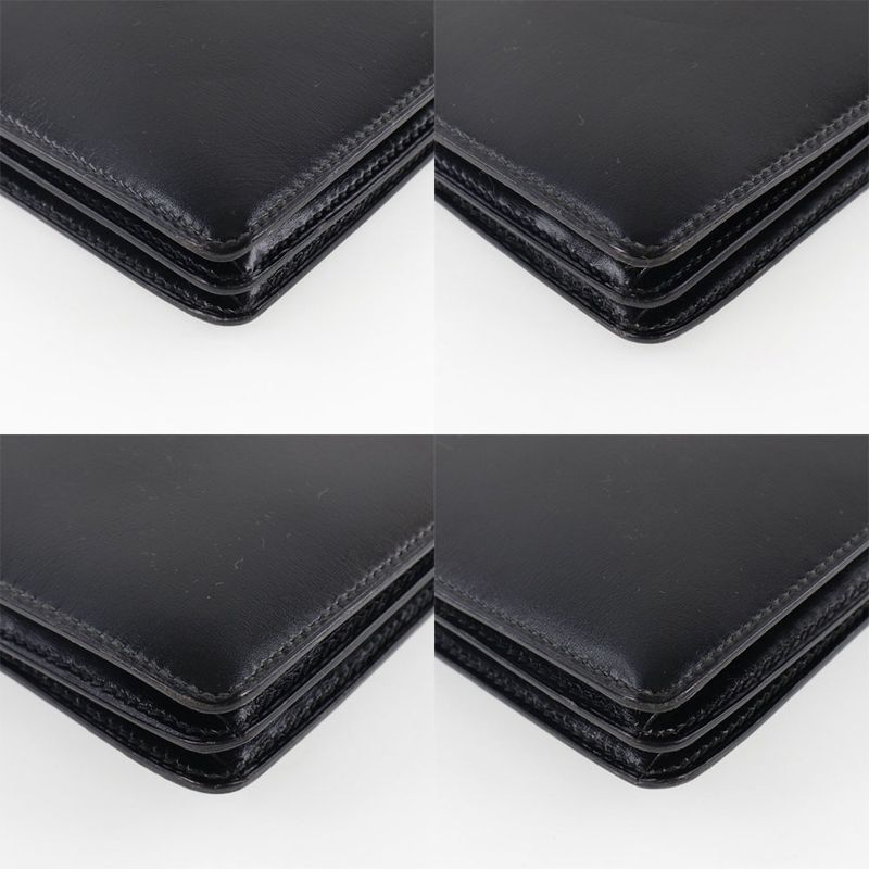 Hermes Vasco Box Calf Black 0O Women's Handbag