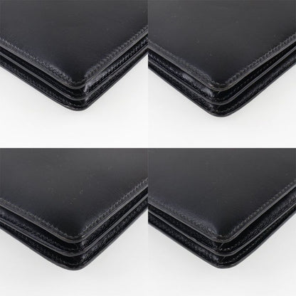 Hermes Vasco Box Calf Black 0O Women's Handbag