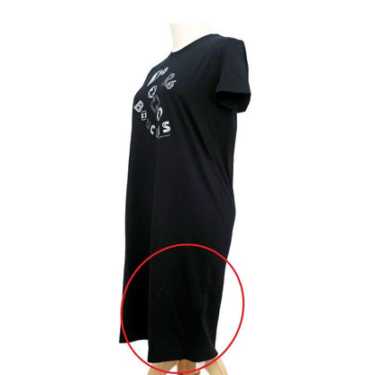 Hermes Micro Dress De Re Bookle 36 BK Black Short Sleeve One Piece