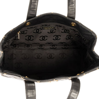 Chanel Wild Stitch Medium Tote Black Wild Stitch Lamb Skin A