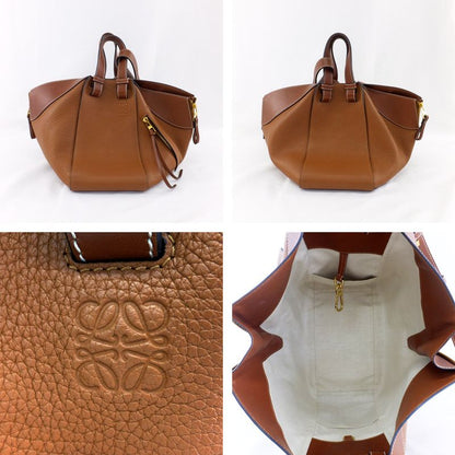 Loewe Hammock Small Handbag Shoulder - 2WAY Leather Brown Gold