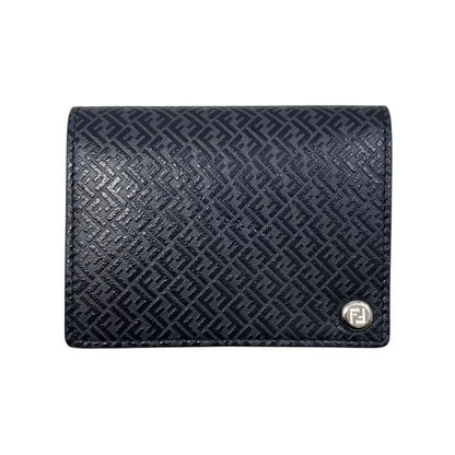 Fendi Card Case Flip Case 7m0312 Aglp F0l6b Ff Logo Asphalt Black Gray Silver