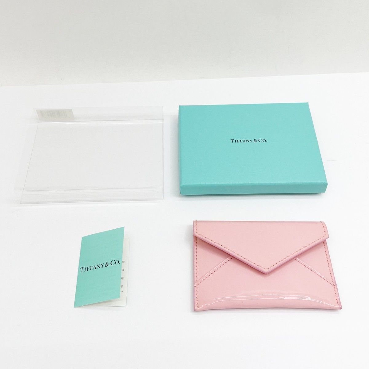 Tiffany & Co Tiffany Card Case Light Pink Enamel with Box Light Pink