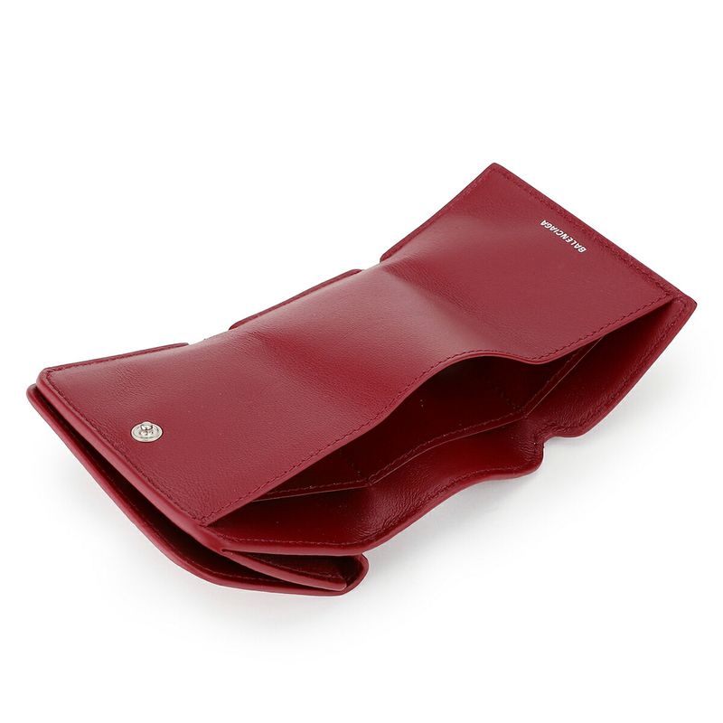 Balenciaga Trifold Wallet Cache In Burgundy