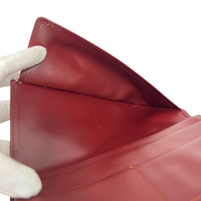 Cartier Bifold Wallet Bordeaux Burgundy Must Wallets Excellent Condition Leather