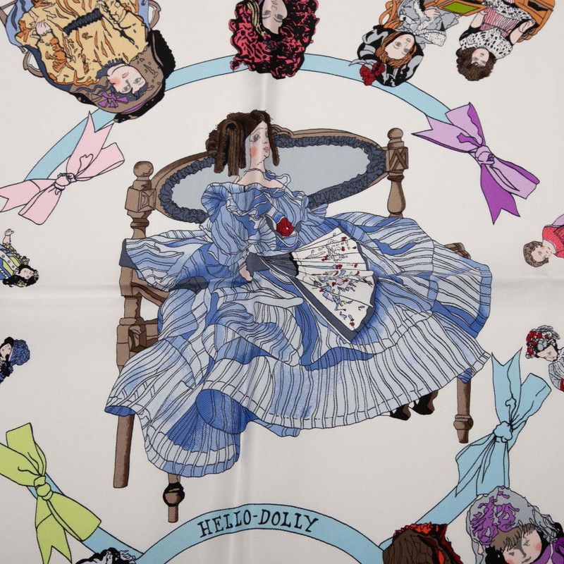 Hermes Hello Dolly Hello Dolly Doll Purple Pink Multicolor Silk Women Hermes