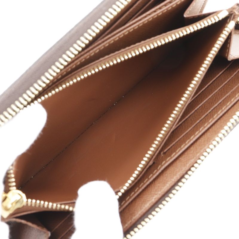 Louis Vuitton Zippy Wallet M42616 Monogram Canvas Brown Unisex Long Wallet