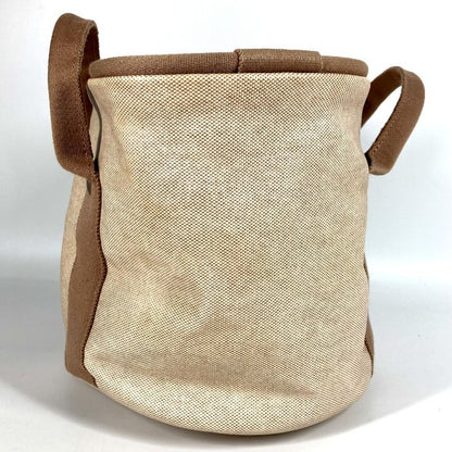 Hermes Handbag Sac À Bichette Coated Canvas Beige