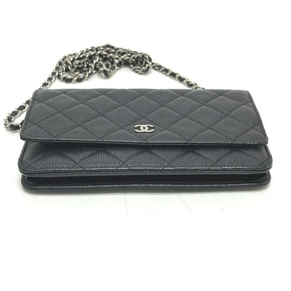 Chanel Shoulder Bag Ap0250 Caviar Skin Black