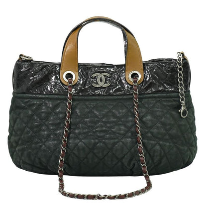 Authentic Chanel In The Mix Coco Mark 2WAY Shoulder Bag Tote Bag Sparkle