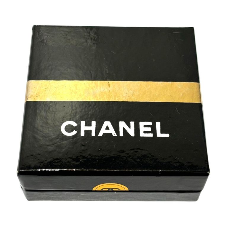 Chanel 3312 Engraved 70s Vintage Rhinestone Coco Mark Necklace Women's Gold