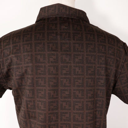 Fendi Zucca Rayon Brown Women's Polo Shirt