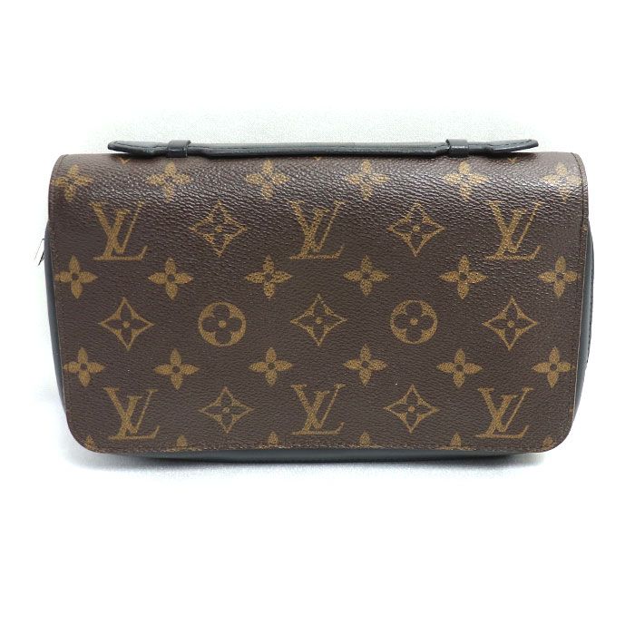 Louis Vuitton Zippy XL Long Wallet Round Zipper Monogram Macassar M61506 Ca2198