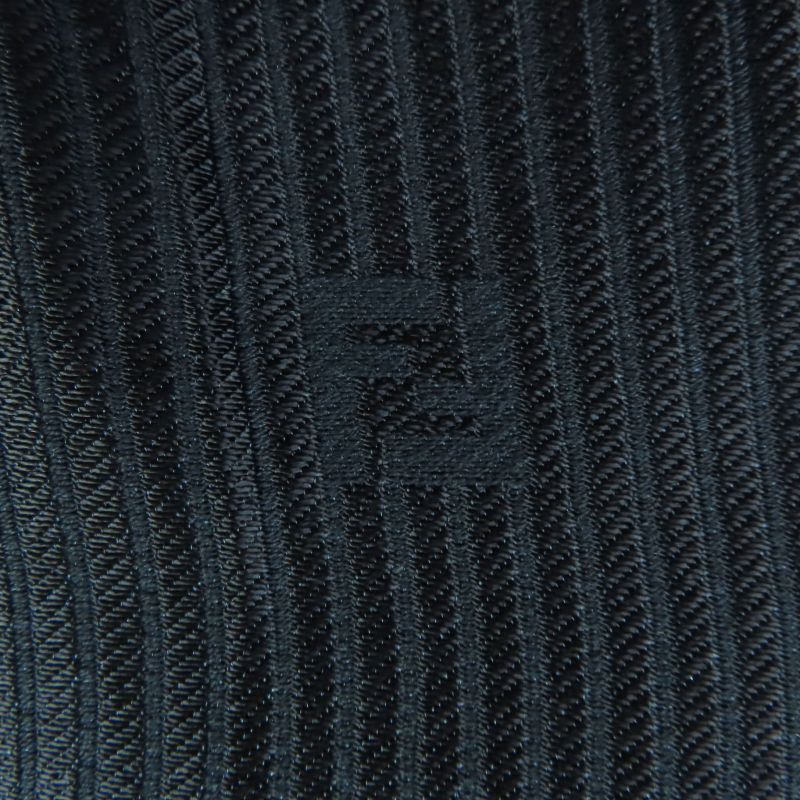 Fendi 2022 Fb0521 FF Logo Embroidered Shadow Stripe Shorts Black 44 Made In