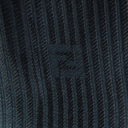 Fendi 2022 Fb0521 FF Logo Embroidered Shadow Stripe Shorts Black 44 Made In