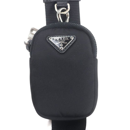 Prada 1bc421 Saffiano Leather Re-nylon Nylon Triangle Logo Triangle Plate