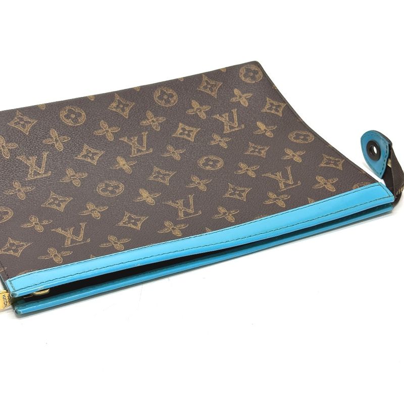 Louis Vuitton Clutch Bag Pochette Voyage MM M81204 Monogram Canvas Brown