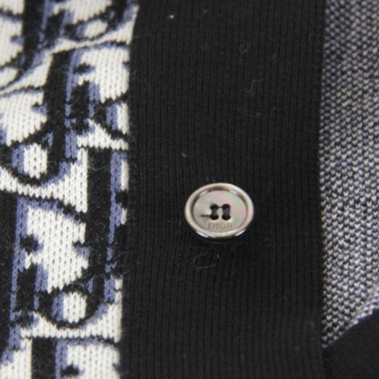 Christian Dior Oblique Size M Polo Shirt Cotton Men's Knit Navy Hi-brand