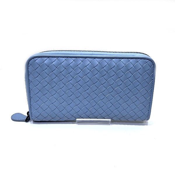 Bottega Veneta Intrecciato Round Zipper Long Wallet Unisex