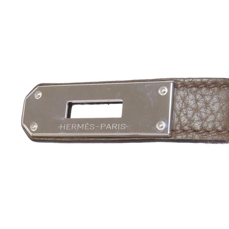 Hermes Birkin 30 Verso Silver Hardware Handbag Taurillon Women