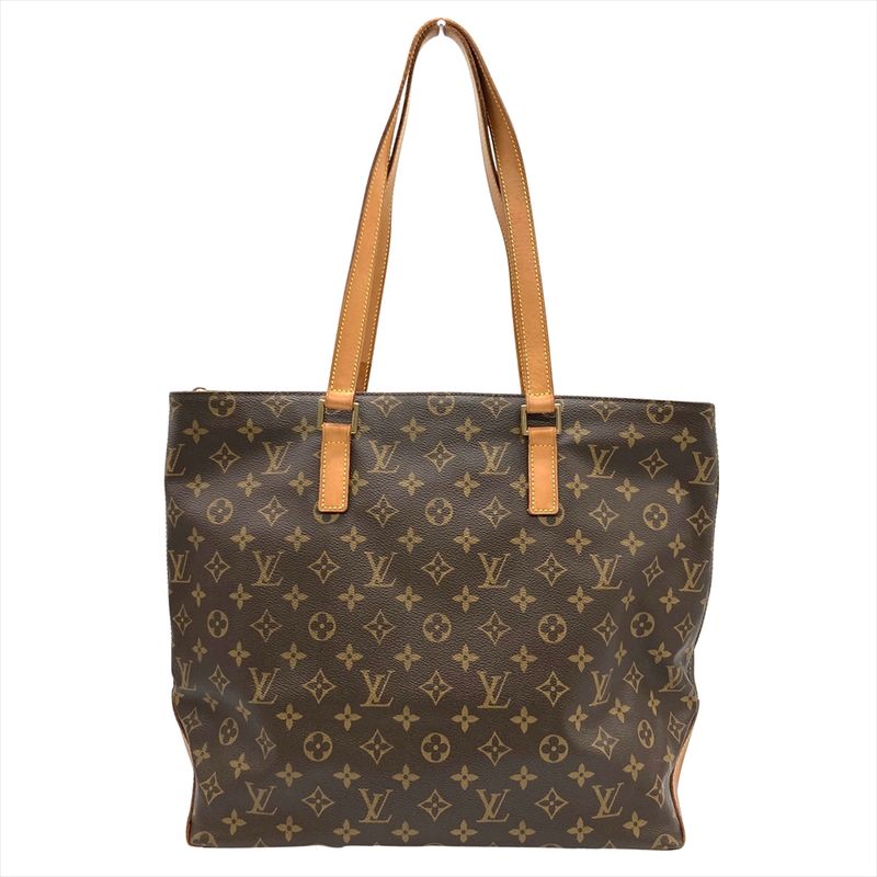Louis Vuitton Cabas Mezzo Shoulder Bag Monogram Canvas M51151 Brown Gold
