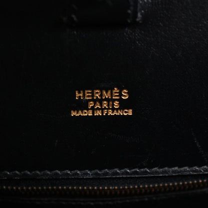 Hermes Sorbonne 35 Box Calf Black Tote Bag Gold