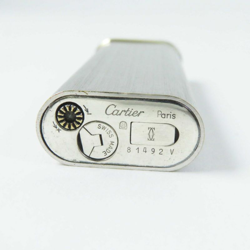 Cartier Oval Trinity New Shape Smoking Toy Gas Lighter Silver