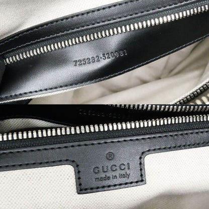 Gucci GG Embossed Boston Bag Black 725282 520981 Leather 2way Shoulder