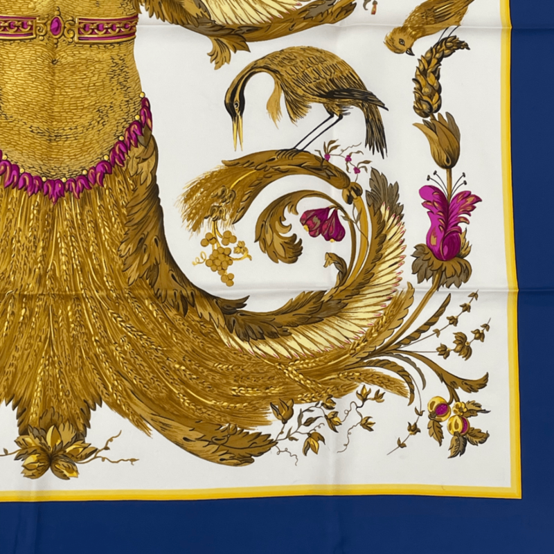 Hermes Scarf Carre 90 Silk Ceres Goddess Ceres Roman Mythology Navy