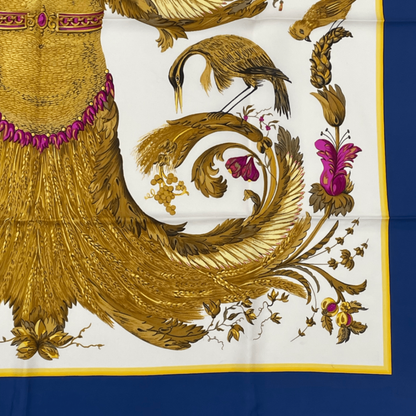 Hermes Scarf Carre 90 Silk Ceres Goddess Ceres Roman Mythology Navy