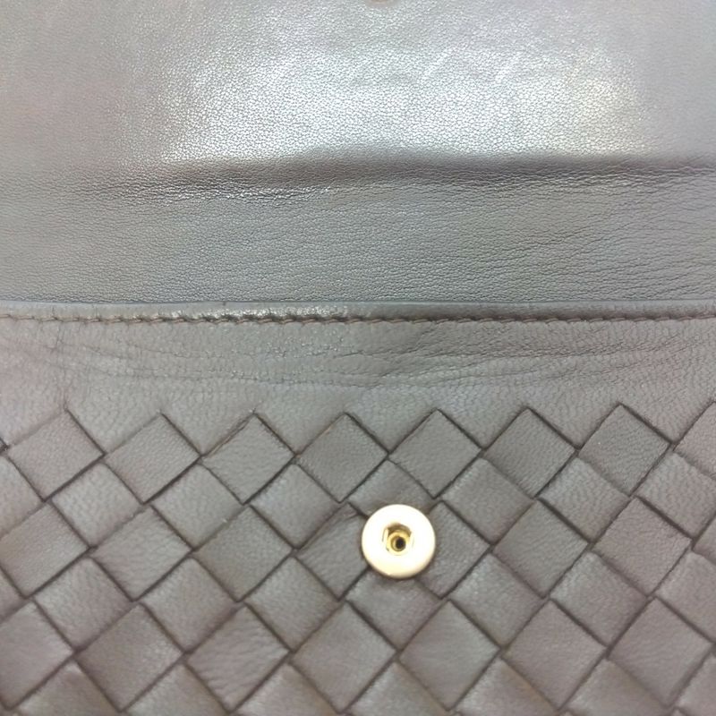 Bottega Veneta Intrecciato Long Wallet Leather 150509 Brown