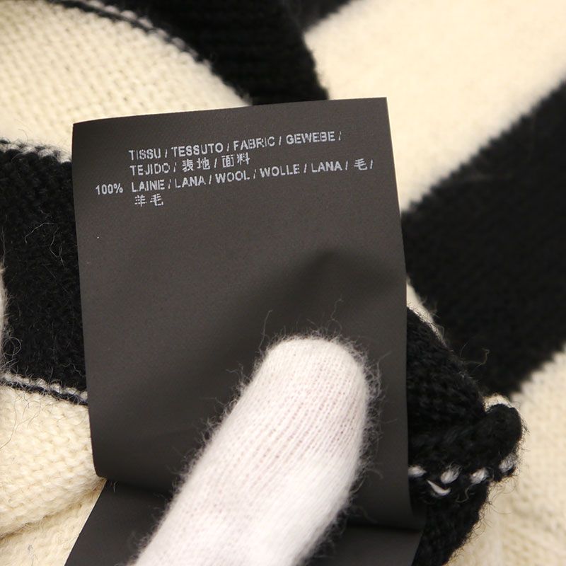 Saint Laurent Striped Knit 338879 Y1ng1 9787 XS Black White