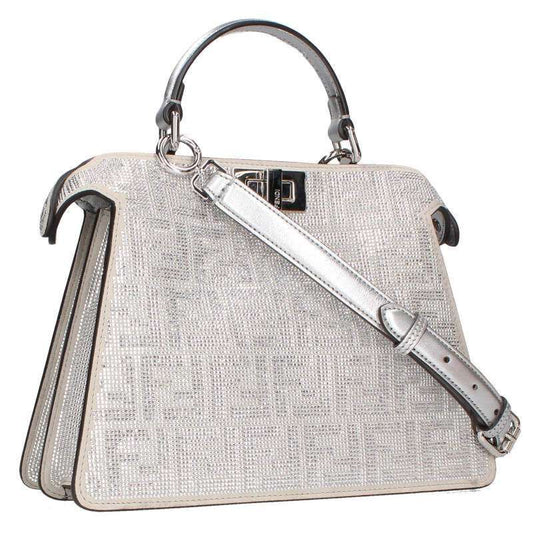 Fendi 8bn327 Peekaboo Icy Youth Small 2way FF Pattern Crystal Handbag Women