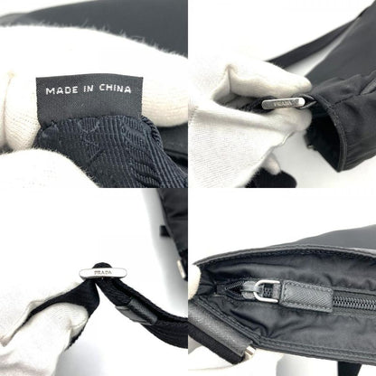 Prada Crossbody Shoulder Bag Black Nylon Women Men Triangle Logo