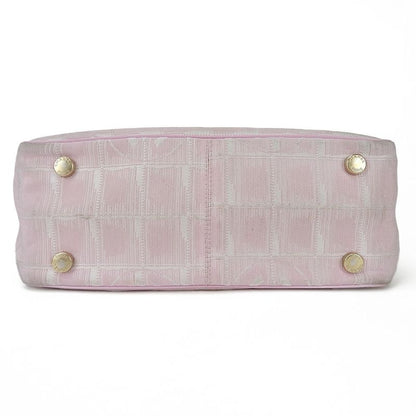 Chanel Mini Hand Bag Lightweight New Travel Line 8 Jacquard Nylon Leather Coco