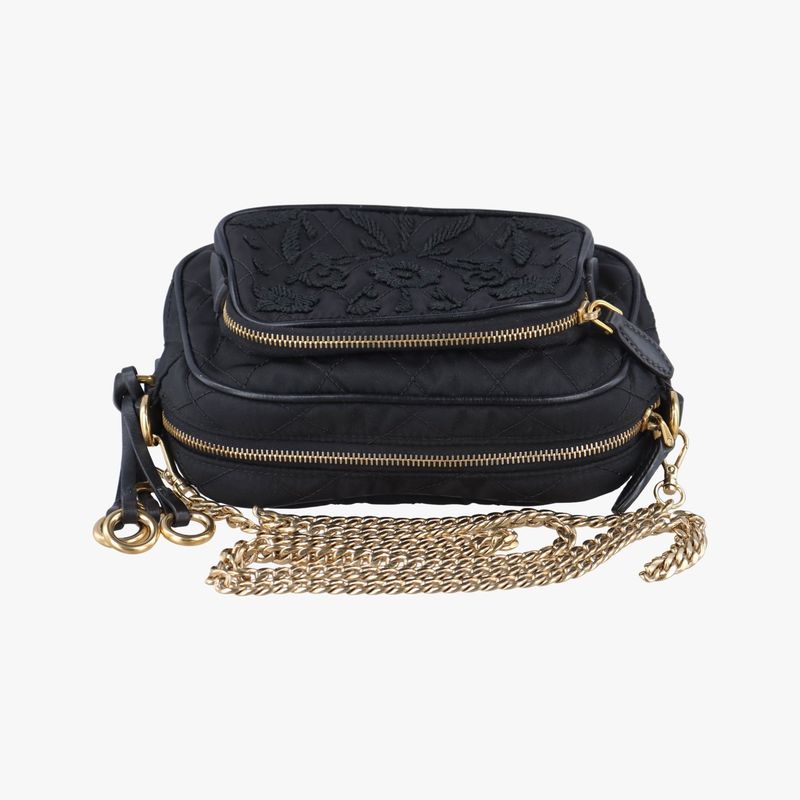 Prada Corsair Quilted Tessuto Black Nylon 180/c