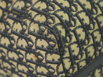 Authentic Christian DIOR Trotter Boston Bag Handbag Travel Bag Canvas Navy