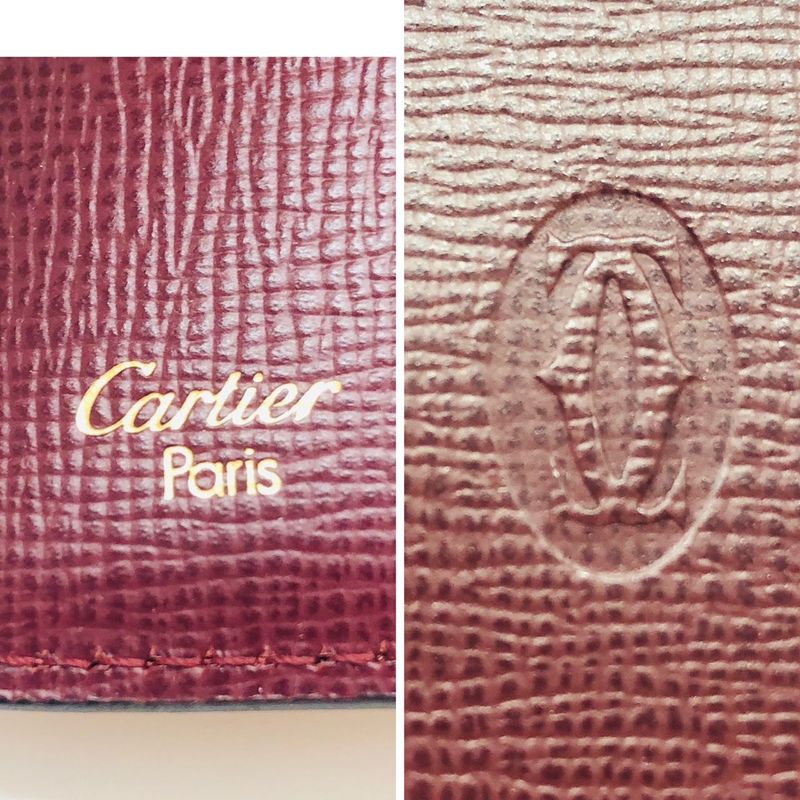 Cartier Key Case 6 Bridges L3000156 Must Line Leather Red Hardware Gold