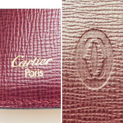 Cartier Key Case 6 Bridges L3000156 Must Line Leather Red Hardware Gold