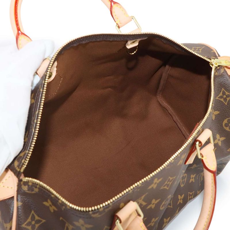 Louis Vuitton Monogram Speedy 35 Hand Bag Brown M41524 Gold Hardware Speedy 35
