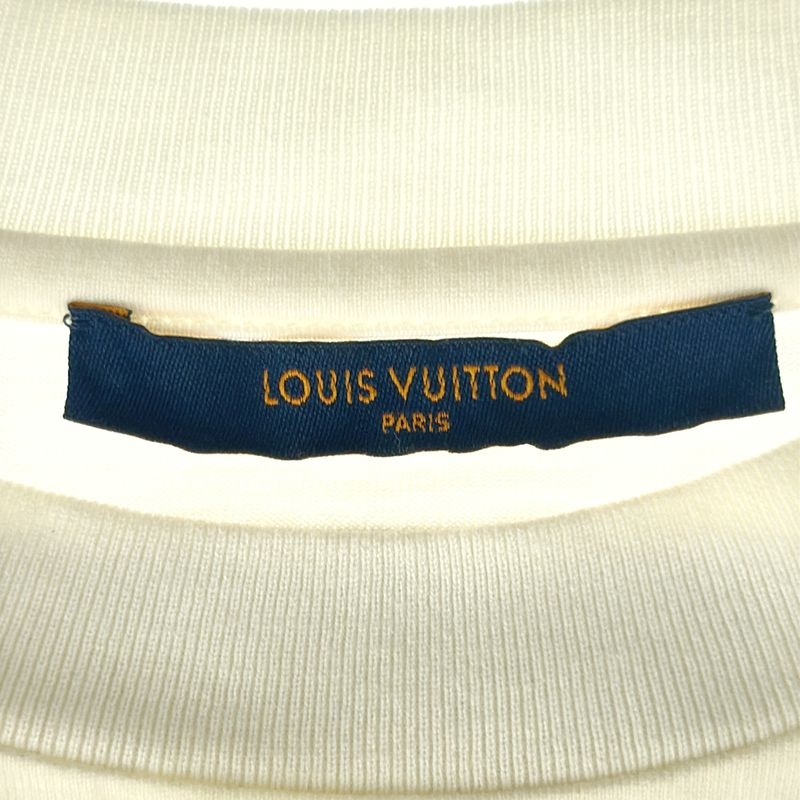 Louis Vuitton 21aw Embossed Long Sleeve T-Shirt Dt3 Hly23w White XS