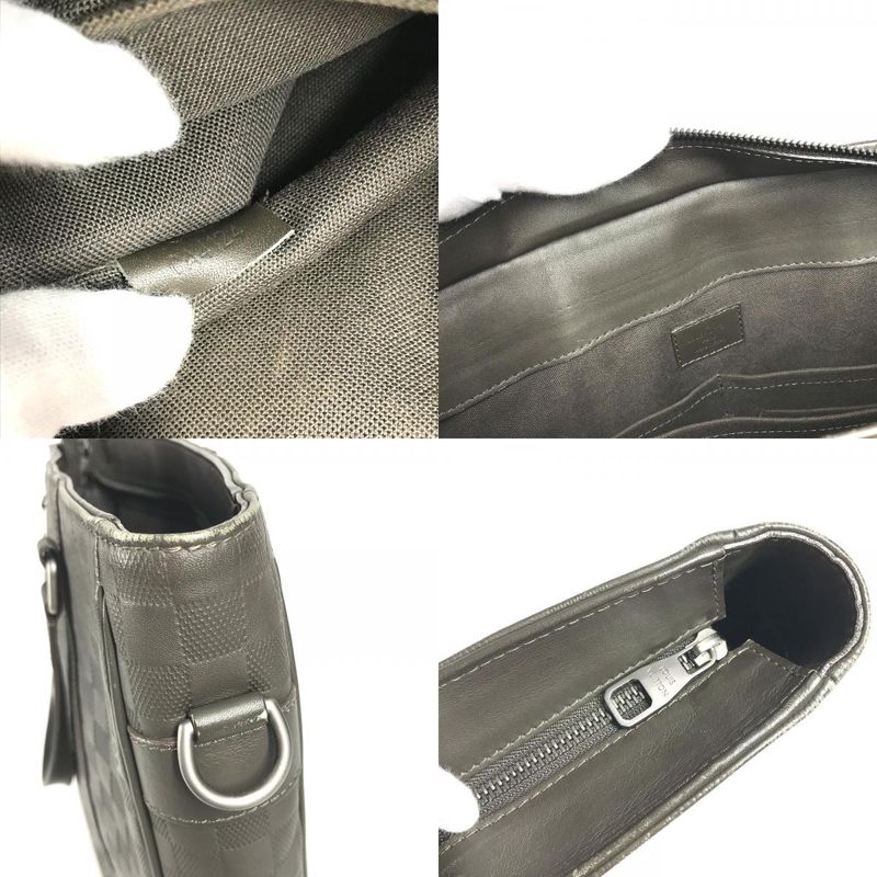 Louis Vuitton Handbag Tadao PM N41270 Damier Infini Leather Meteor Brown